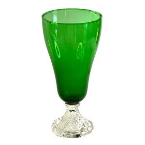 Vintage Anchor Hocking Burple Inspiration Iced Tea Glass Emerald Green Boopie